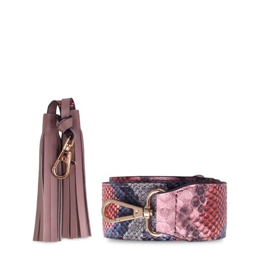 Brinde Conjunto Chaveiro e alça de bolsa Python Vermelha