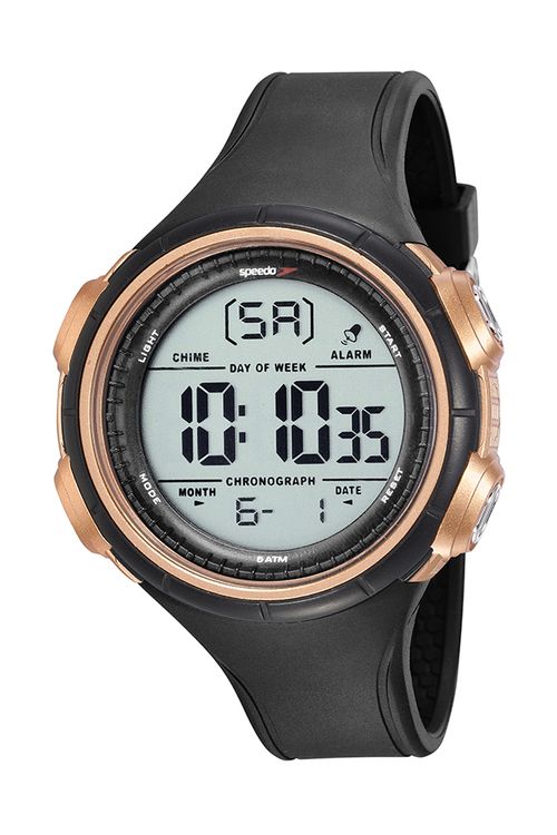 Relógio Speedo Masculino Digital PU Preto