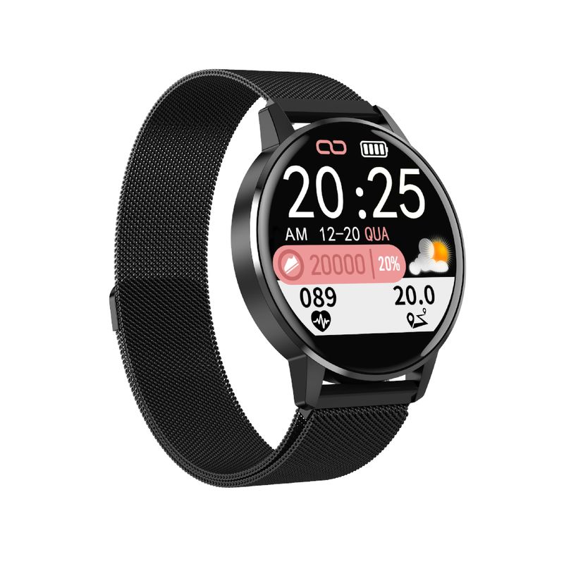 Relógio Digital Smart Masculino Feminino Preto Pulseira Removível