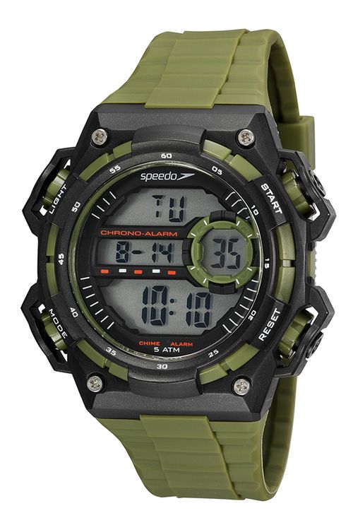 Relógio Speedo Masculino Digital PU Verde