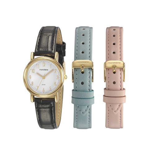 Relógio Feminino Casual Troca Pulseira Dourado