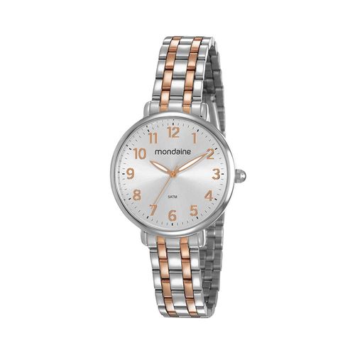 Relógio Feminino Vintage Prata e Rosé