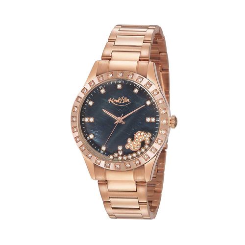 Relógio Feminino KondZilla Cifrão Cristais Rosé