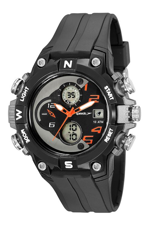 Relógio Masculino Speedo Analógico e Digital Policarbonato Preto 81204G0EVNP2