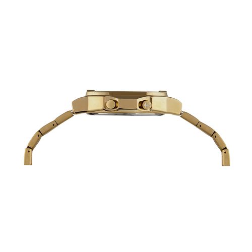 Relógio Masculino Quadrado Digital Dourado