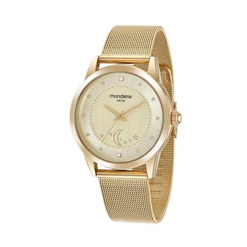 Kit Relógio Feminino Casual Estrela Dourado