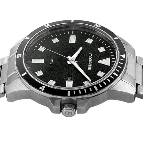 Relógio Masculino Calendário Prata