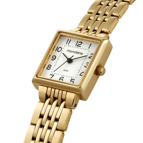 Relógio Feminino Quadrado Dourado