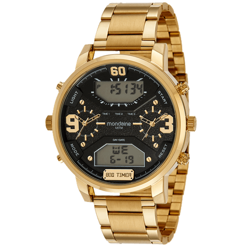 Relógio Masculino Anadigi Dourado