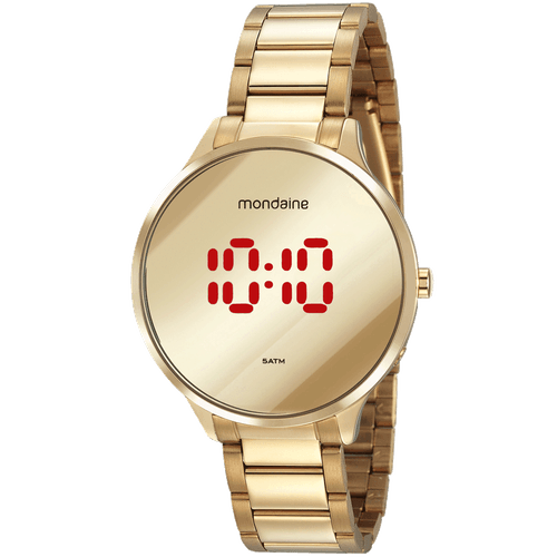 Relógio Feminino Digital Aço Dourado