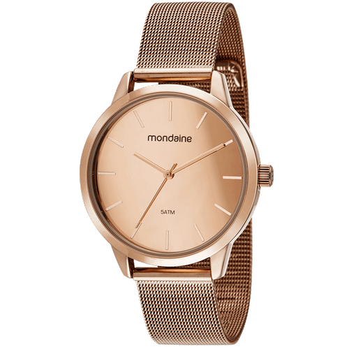 Relógio Feminino Espelhado Rose Gold