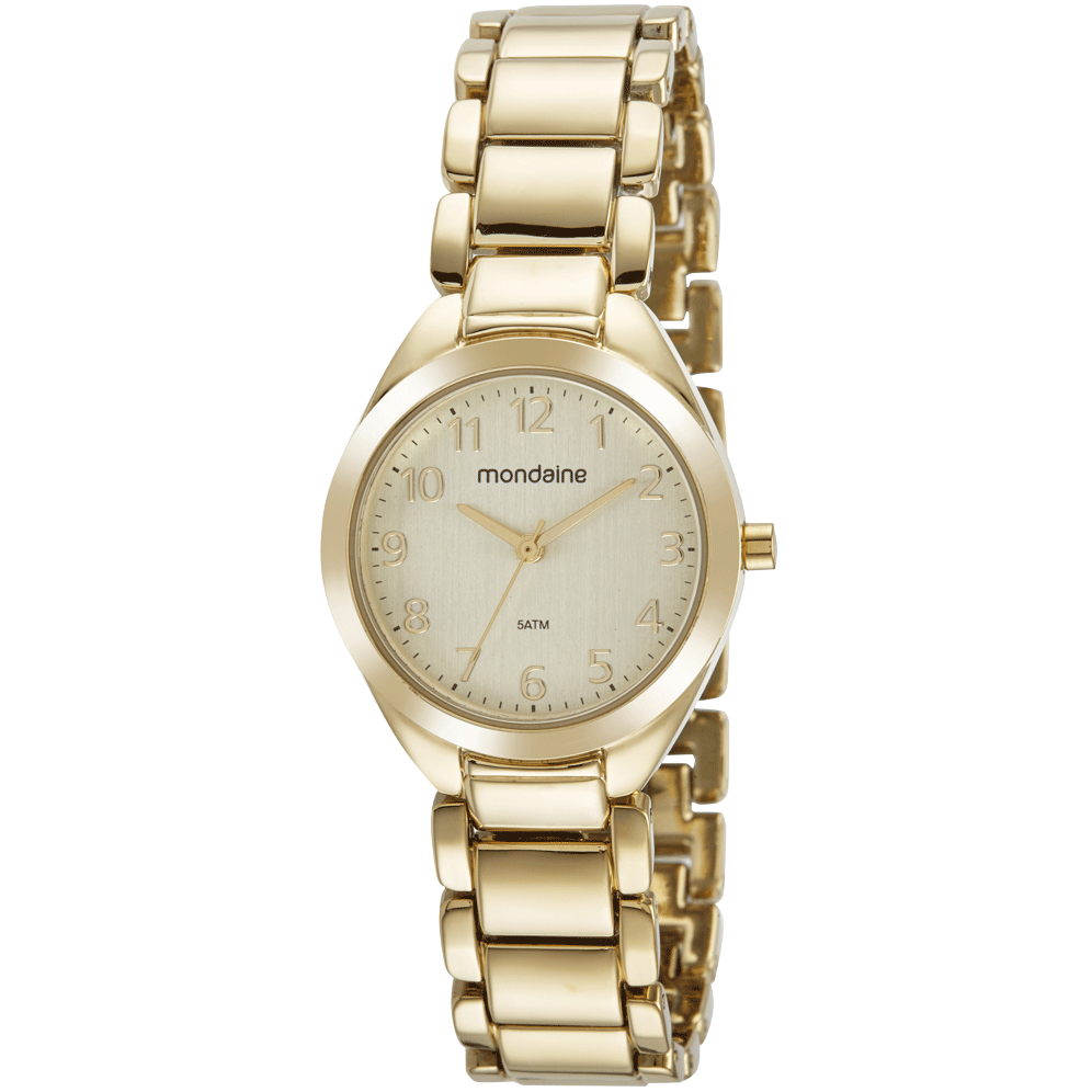 Relógio Feminino Dourado Cravejado Com Pedras Coloridas Mondaine  99095LPMVDE1 - Relógio Feminino Dourado Cravejado Com Pedras Coloridas  Mondaine 99095LPMVDE1 - MONDAINE