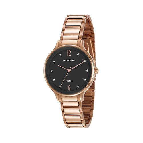 Relógio Feminino Mostrador com Cristais Rosé