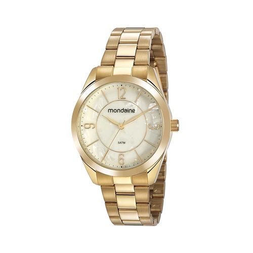 Relógio Feminino Visor Madrepérola Dourado