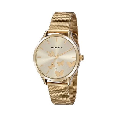Relógio Feminino Borboleta Dourado