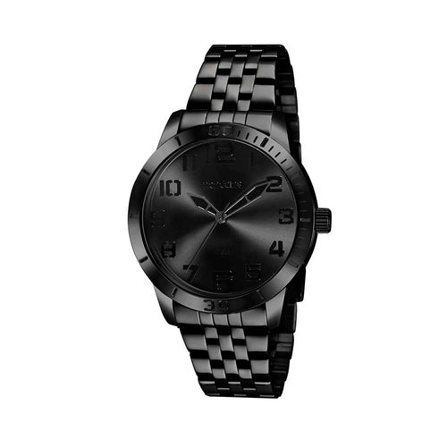 Relógio Casual Monocromático Preto