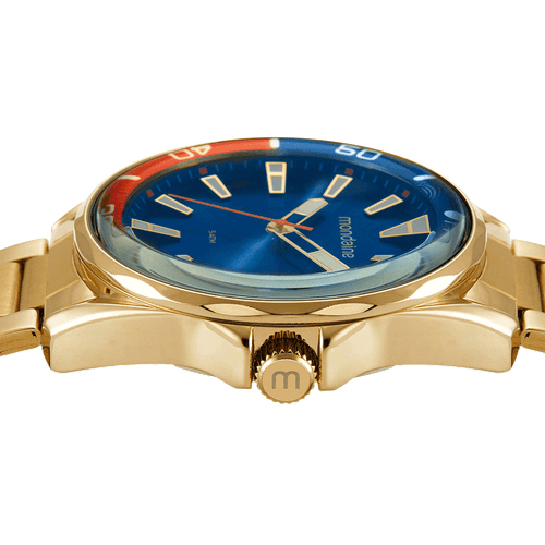 Relógio Masculino Casual Calendário Dourado