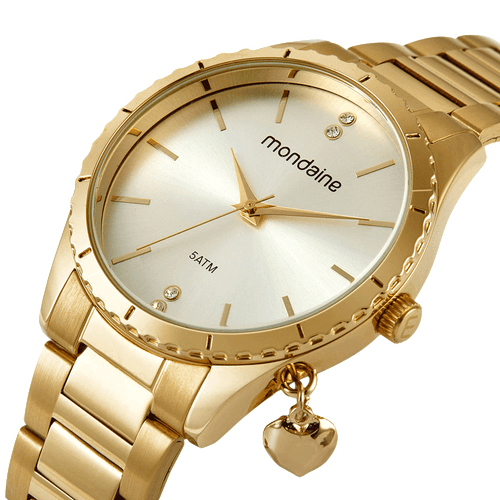 Relógio Feminino Moderno Dourado