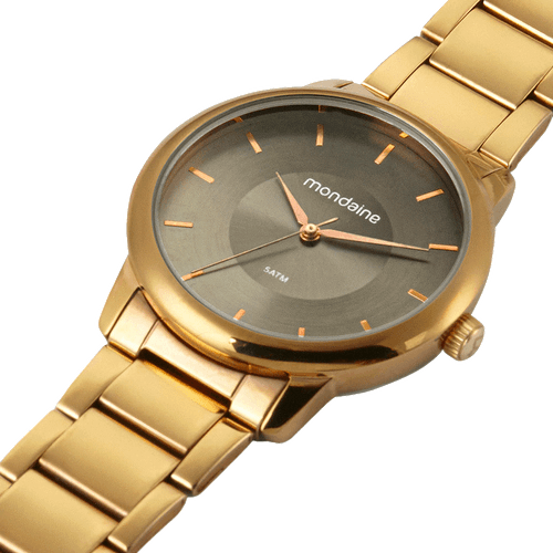 Relógio Feminino Visor Preto Degradê Rosé