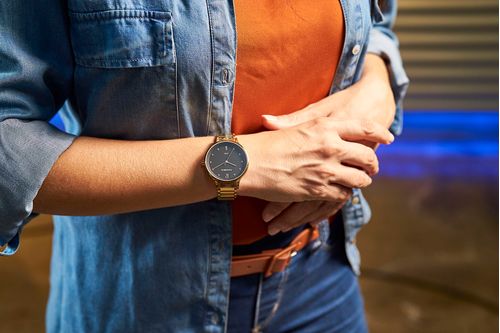 Relógio Feminino Mostrador com Cristais Rosé
