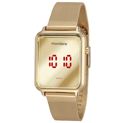 Relógio Feminino Digital Led Dourado