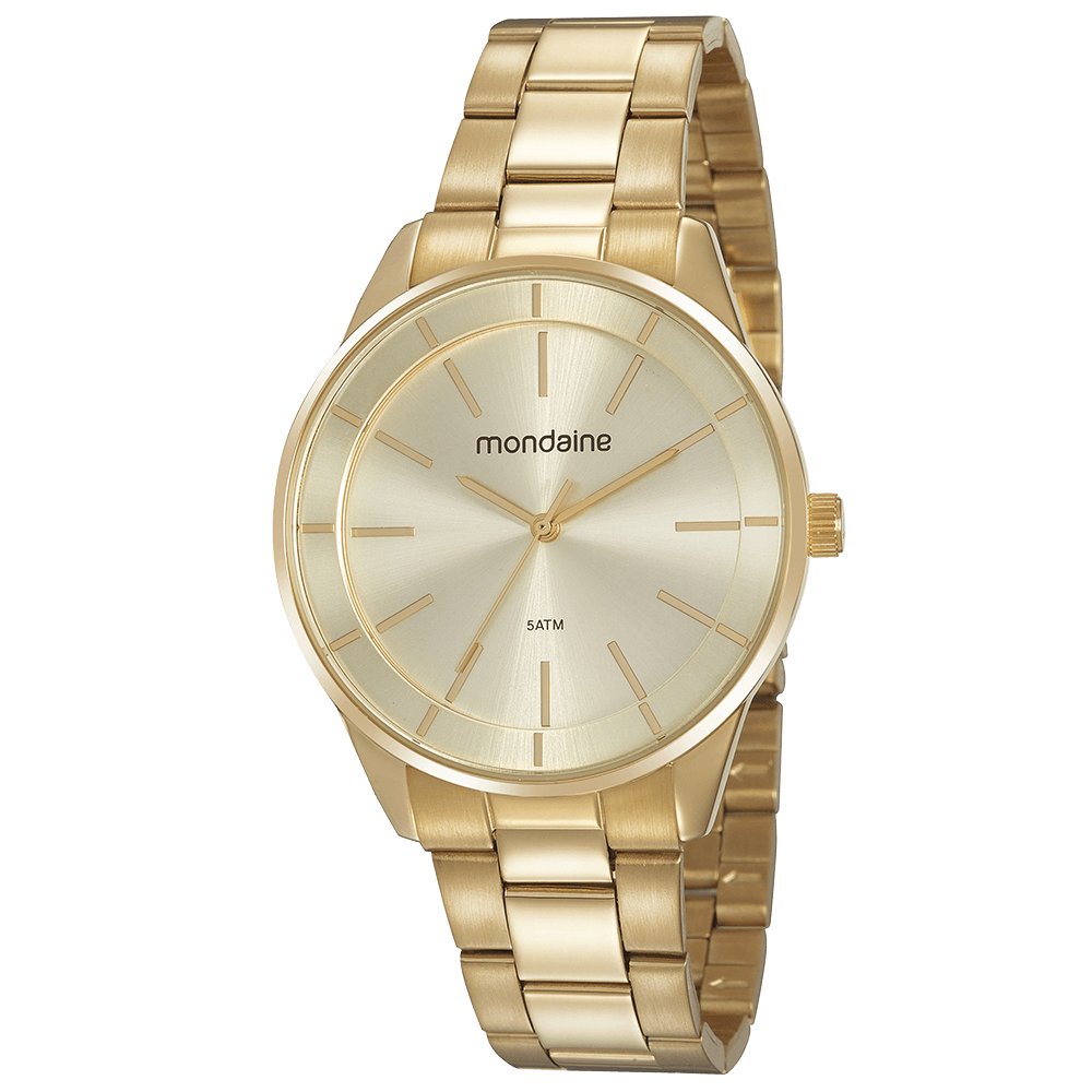 Relógio Feminino Dourado - Noble Mia + Brinde