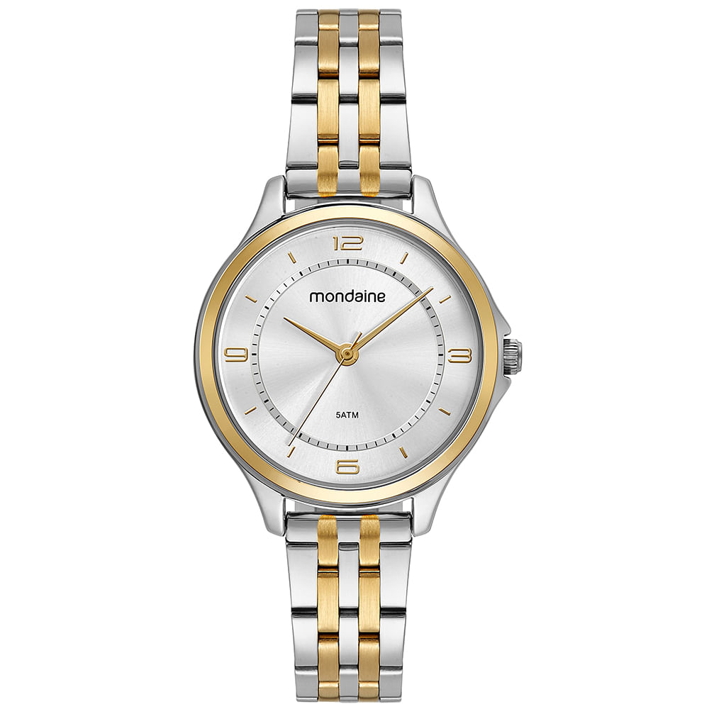 Relógio Feminino Mondaine Prata e Dourado - 83467LPMVBE4 - Timeland