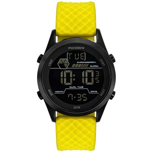 Relógio Masculino Digital Silicone Amarelo
