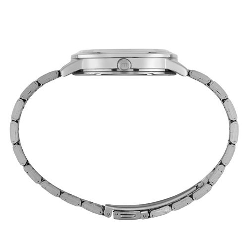 Relógio Feminino Minimalista Vidro Abaulado Prata