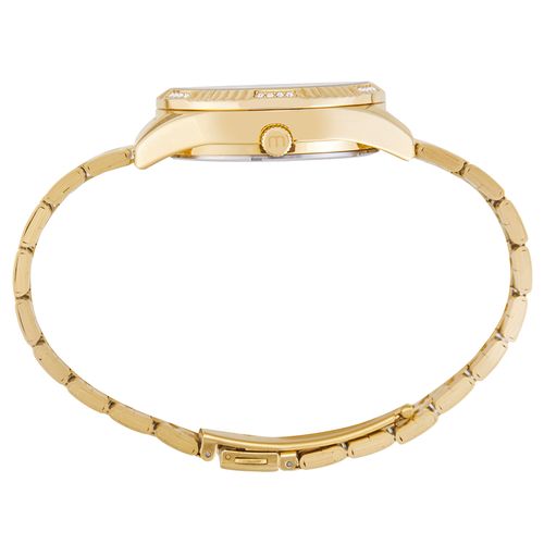 Relógio Feminino Multifunção Cristais Dourado