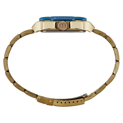 Relógio Masculino Quadrado Casual Dourado