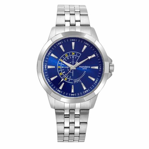 Relógio Masculino Visor Texturizado Prata