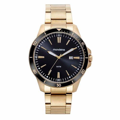 Relógio Masculino Casual Aço Dourado