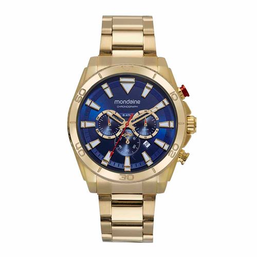 Relógio Masculino Cronógrafo Robusto Dourado