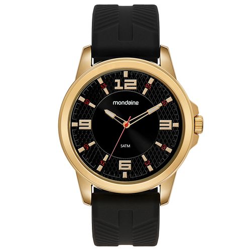 Relógio Masculino Silicone Dourado
