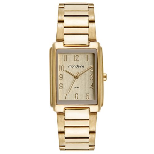 Relógio Feminino Quadrado Vintage Dourado