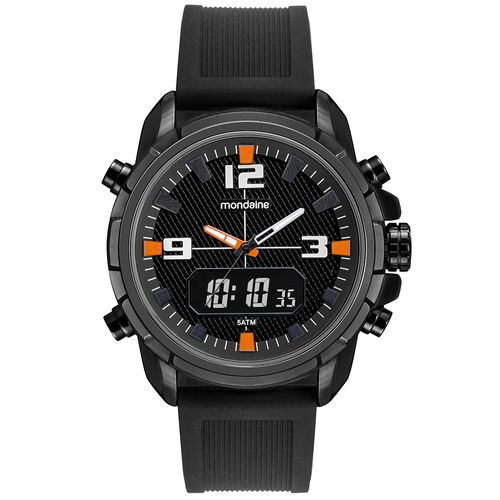 Relógio Masculino Anadigi Silicone Preto