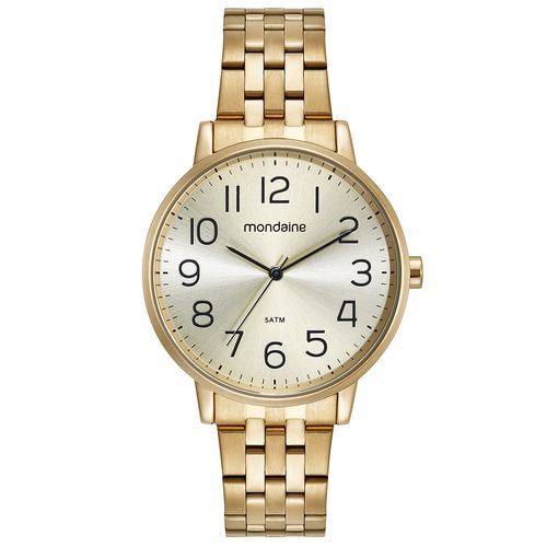 Kit Relógio Feminino Casual Dourado Com Semijoias