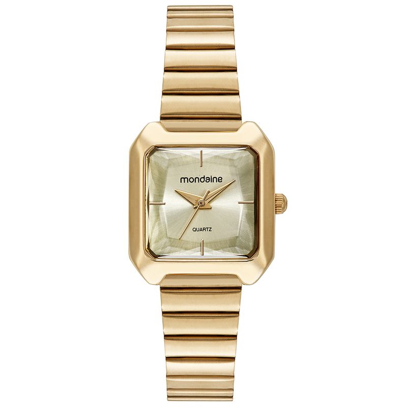 Relógio Feminino Mondaine Minimalista Bracelete Dourado 32116LPMVDE1