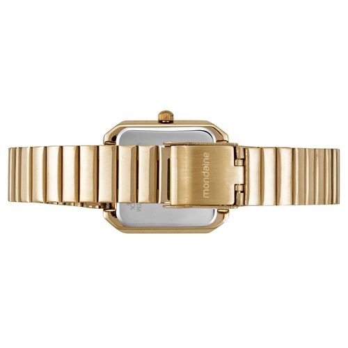 Relógio Feminino Quadrado Bracelete Dourado