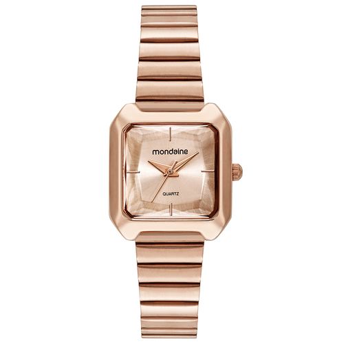 Relógio Feminino Quadrado Bracelete Rosé