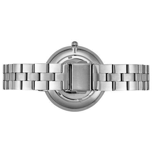 Relógio Feminino Cristais Soltos Prata<br>