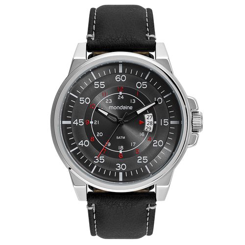 Relógio Masculino Casual Com Calendário Prata