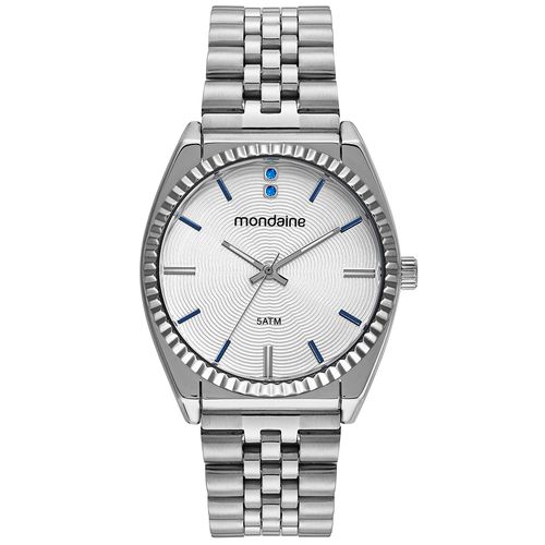 Relógio Feminino Cristais Prata