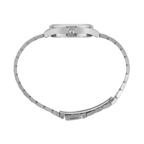 Relógio Feminino Visor Aço Escovado e Metálico Prata