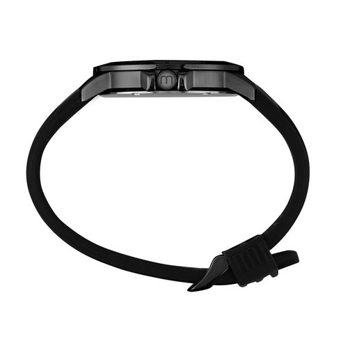 Relógio Masculino Com Pulseira Pespontos Preto