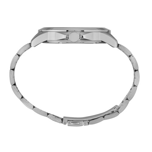 Relógio Masculino Casual Visor com Textura Prata