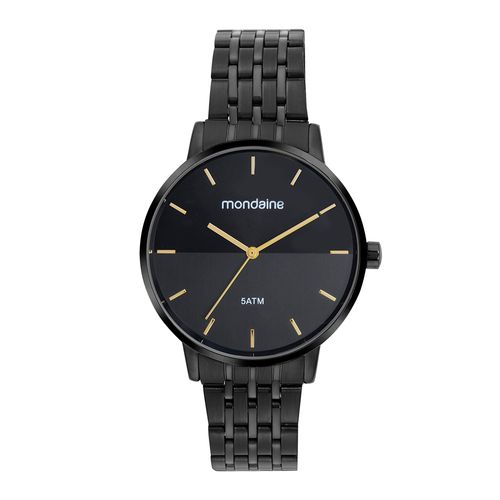 Relógio Feminino Casual Com Visor Fosco e Metálico Preto