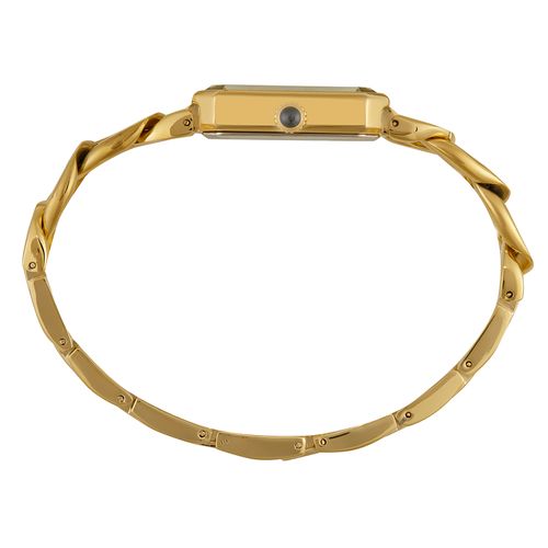 Relógio Feminino Quadrado Corrente Dourado
