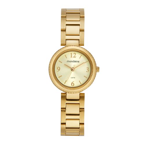 Kit Relógio Feminino Quadrado Dourado com Pulseira